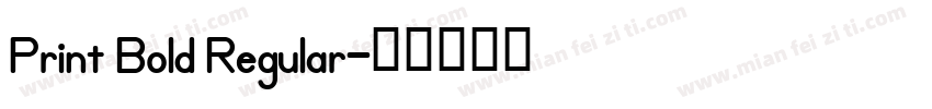 Print Bold Regular字体转换